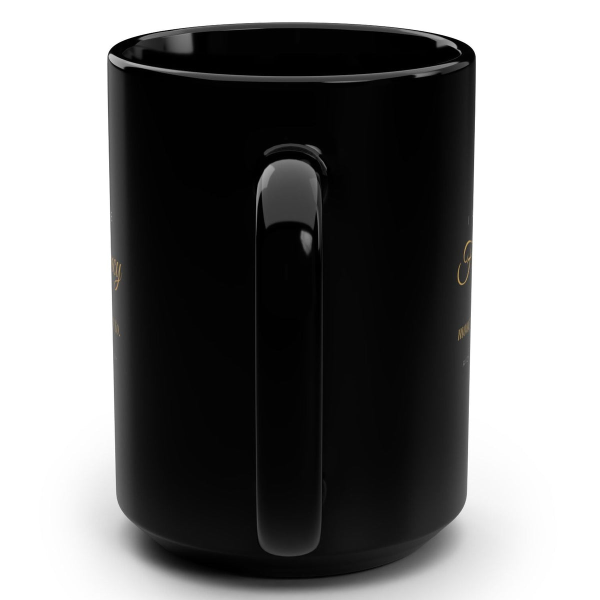 I Am the Frequency Money Answers To Mug – Black & Gold 15oz Money Affirmation Coffee Mug | Rich Girl Radio™