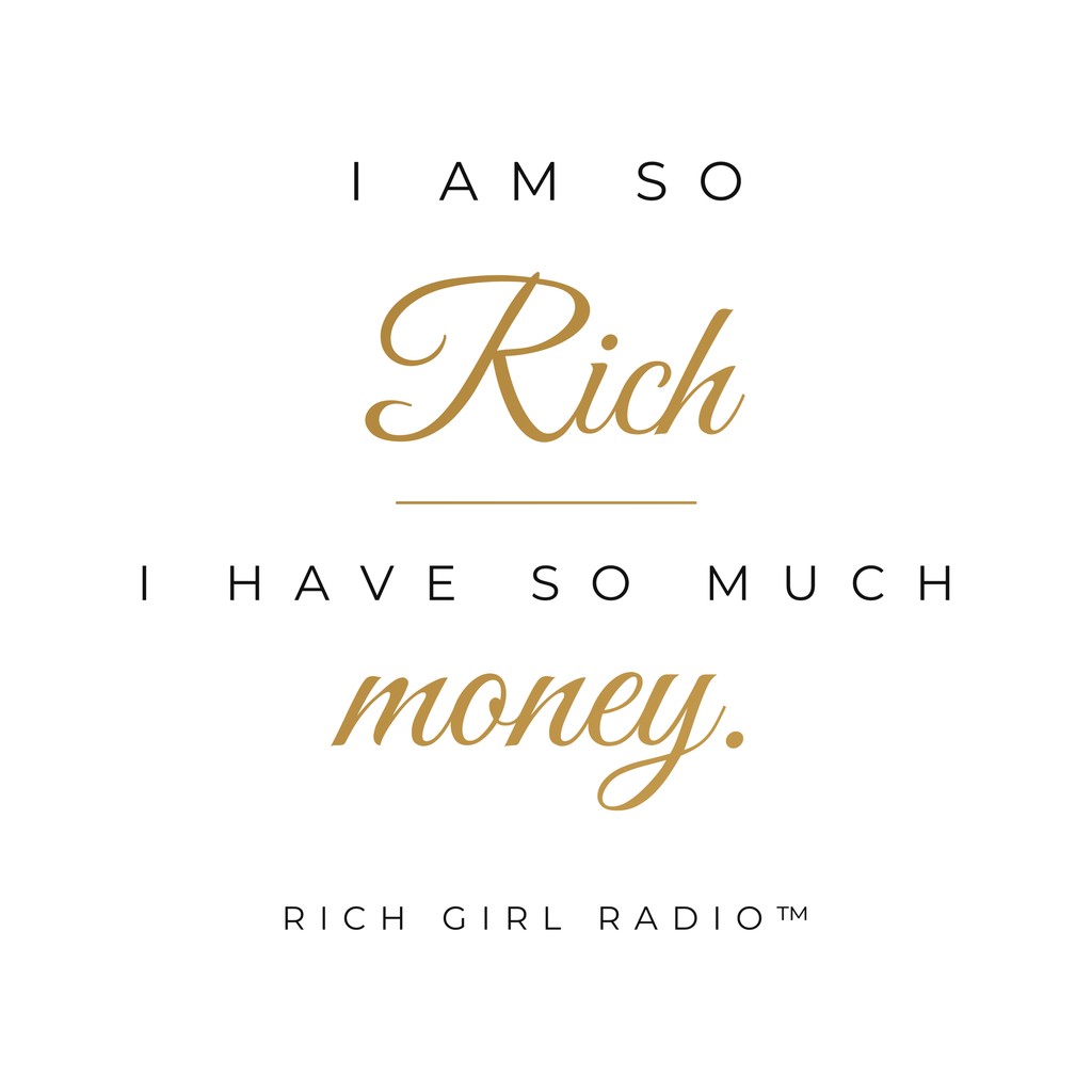 1. White 15oz I Am So Rich I Have So Much Money affirmation mug with gold script, handle on the right
2. White and gold Rich Girl Radio money affirmation coffee mug, handle on the left
3. Side view of glossy white 15oz ceramic mug showing C-shaped handle
4. Back of white money affirmation mug with gold diamond design